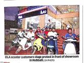 Protest in front of Ola showrooms